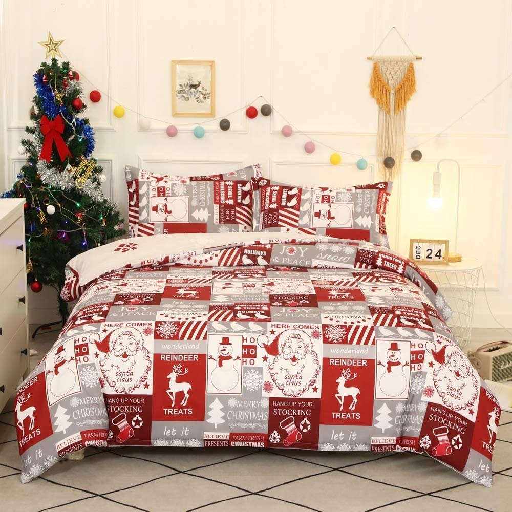 Feelyou Raffung Bettbezug Set King Size Lila Pinch Pleat Bettbezug Tuft-Design Bettwäsche Set Reißverschluss Weiches Polyester Bettdeckenbezug mit