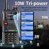 Baofeng UV-5RH PRO GPS Walkie Talkie Bluetooth Programming 10W Multi Band AM/FM Long Range Two Way Radio Cruise Travel