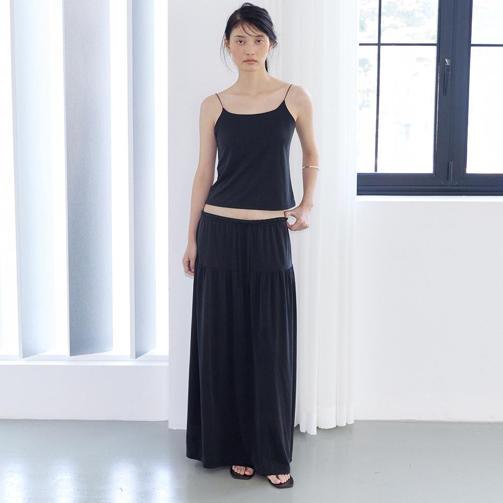 Nowood Soft Modal Tiered Skirt (Black)