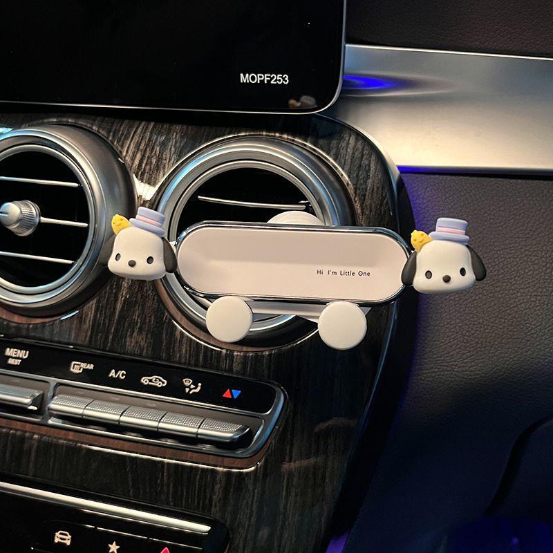 Uroczy Uchwyt na Telefon do Kratki Wentylacyjnej Samochodu z Dziewczynką Kaczką