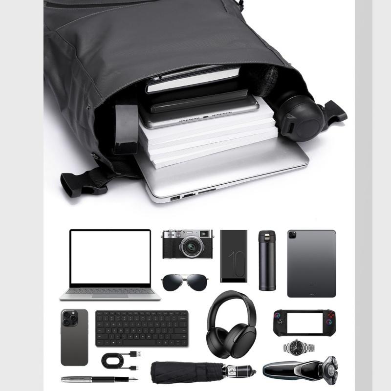 WEIXIER Spring New Fashion Men's Business Backpacks PU Waterproof Wear-resistant Large Capacity Rucksack Top Expandable Travel Computer Bag for Male