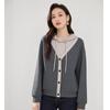 Women's Layered Look Spliced Sweatshirt