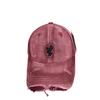 New ripped hard top letter baseball cap children wide brim big head circumference show face small versatile sun protection couple cap