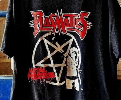 Camiseta Unisex de Manga Corta Plasmatics Metal.Priestes<wbr/>s Hombre S-235XL