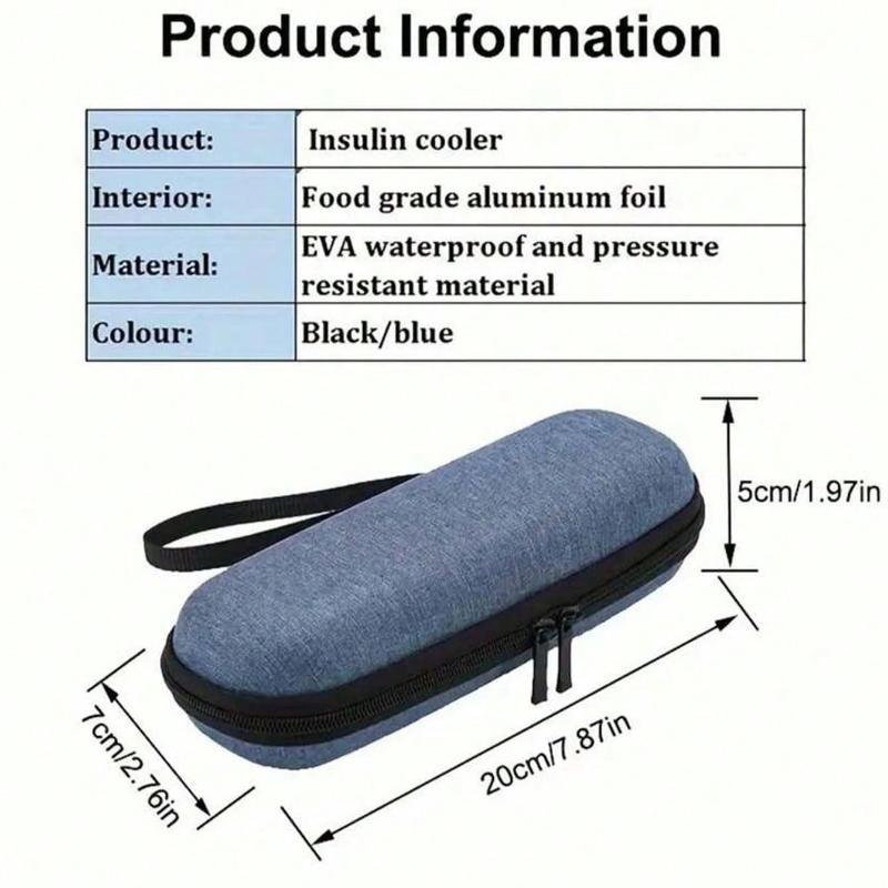 Insulated Portable Insulin Cooler Bag -Friendly Cold Ice Pack Physical Cooler Box Lightweight Simple Zipper Carry Bags Travel Emergency Bag Medical