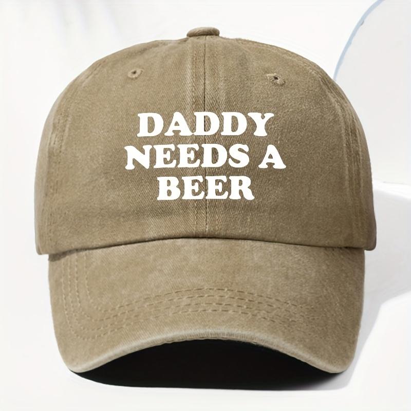Unisex Dad Needs a Beer Printed Vintage Washed Baseball Cap Adjustable Lightweight Trucker Hat Suitable for Outdoor Leisure