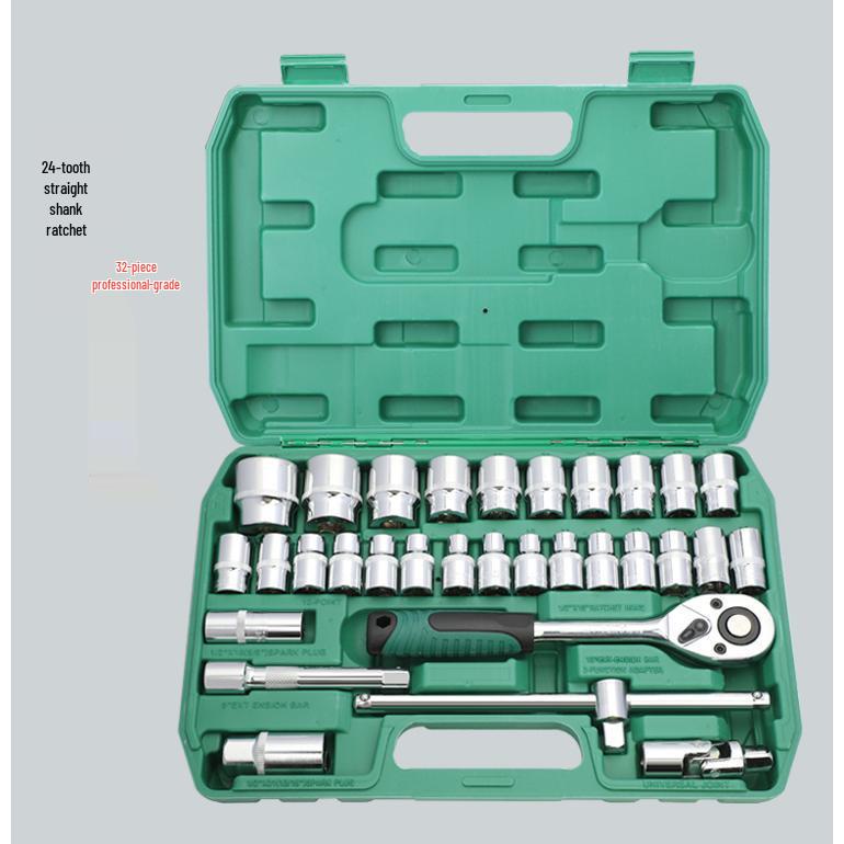 4S Car Repair Tool Set: Socket Wrench Ratchet & Small Tool Box