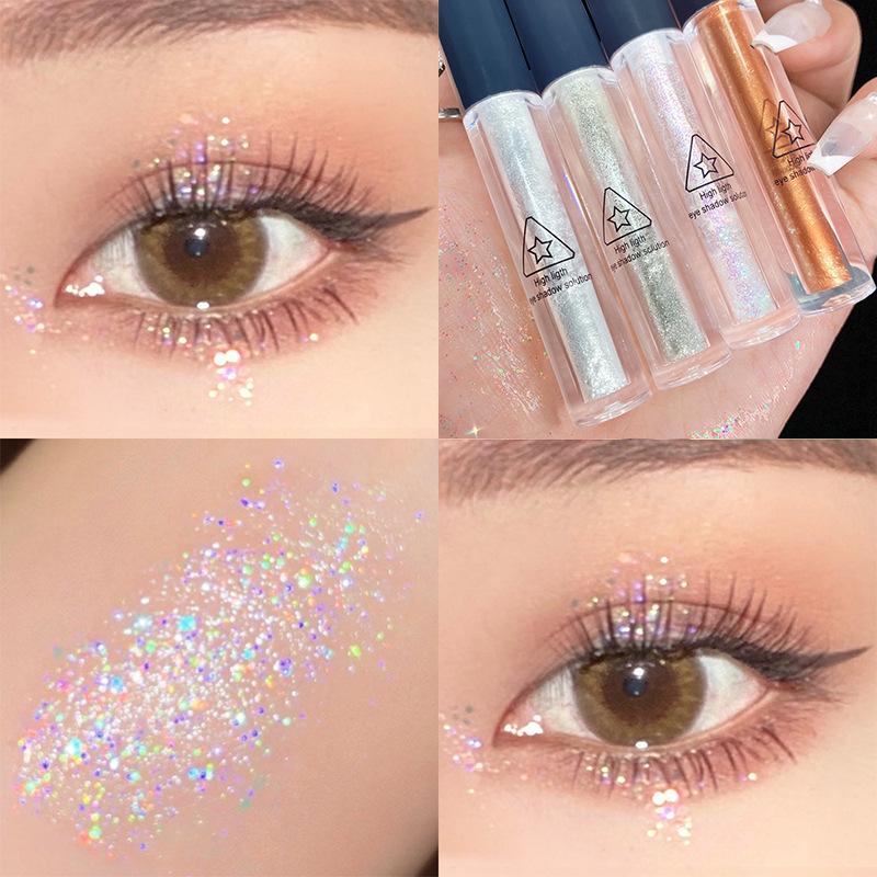 Liquid Eyeshadow One Drop Tears Glitter Glitter Highlighter Highlighting Monochrome Highlighter Liquid Eyeshadow
