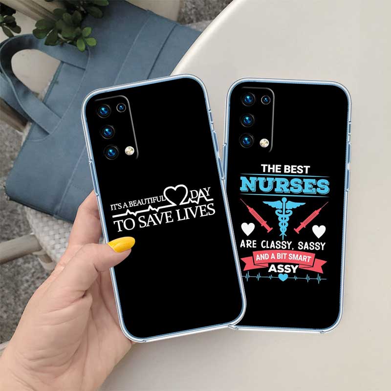 RE22 Doctor Nurse Transparent Phone Case for Motorola Moto G40 G04 G05 One Ace Action  Fusion + Plus Hyper Macro Vision Zoom