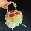 Crochet Rose Bouquet Handmade Knitted Sunflower Basketed For Graduation Mothers Day Birthday Wedding Gift Home Office Desk Decor