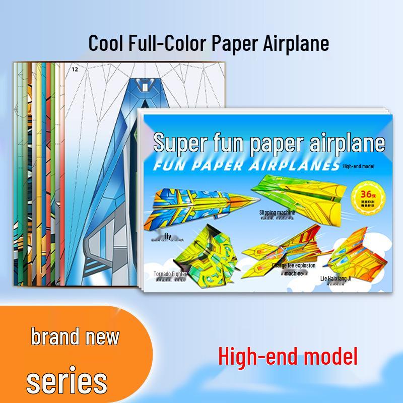 3D Stereo Origami Paper Airplane Kit for Kids - Educational DIY Craft Toy
