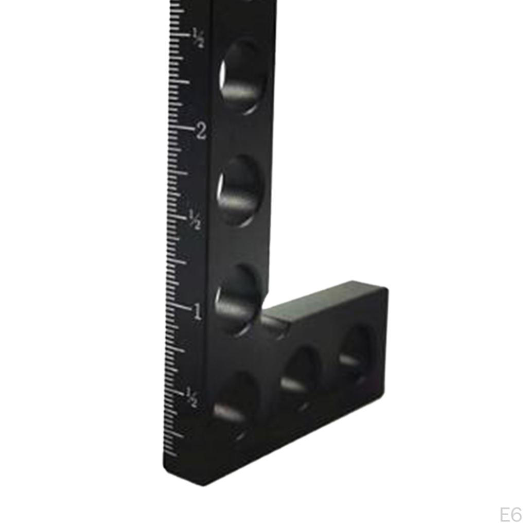 4-inch Aluminum Alloy Rectangular Positioning 90 Degree Square Woodworking Ruler