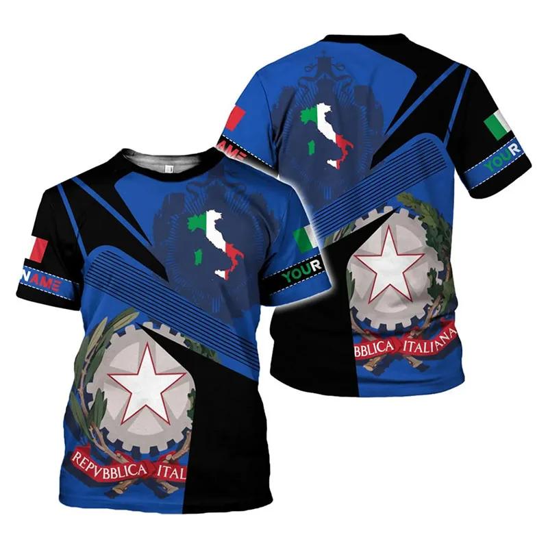 T-Shirt Women's Men's Daily Street Fashion T-Shirt 3D Printing Design New Pride of Italy T-Shirt Top