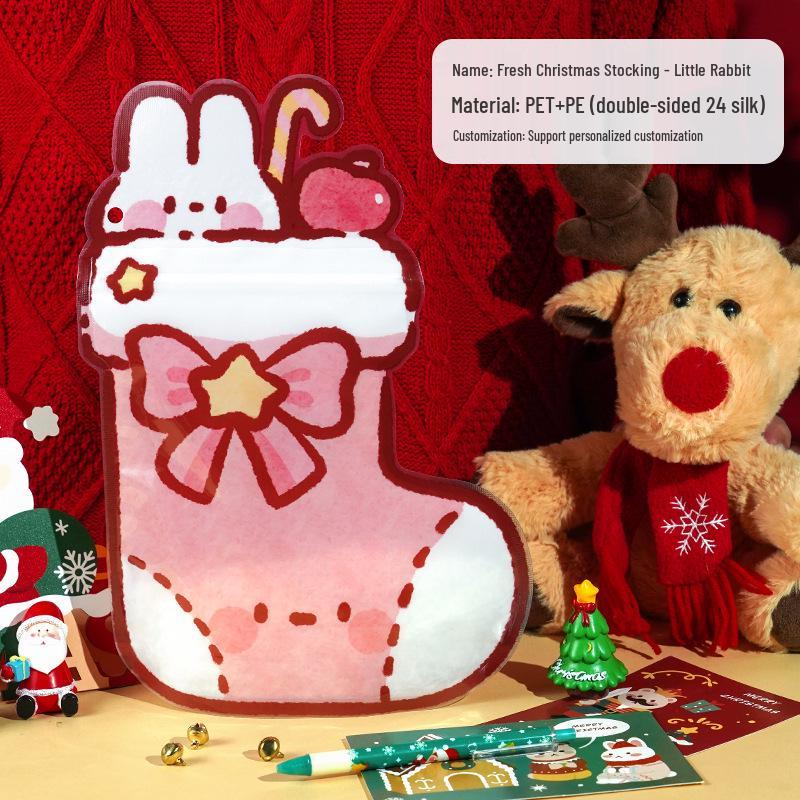 Festive Red Sock Candy Gift Bags: Christmas Self-Sealing Holiday Decoration