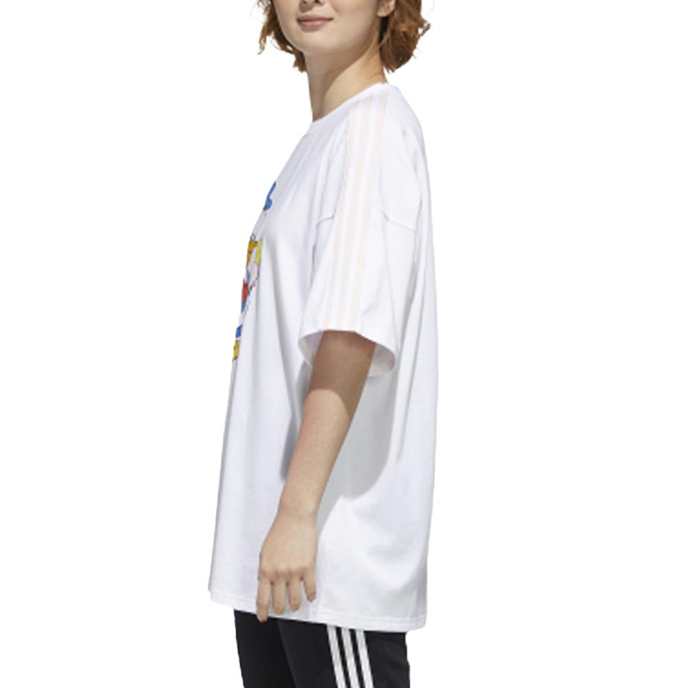 Adidas Neo W Dsny Dd Tee3 Disney Donald Duck Graphic Round Neck Loose Sports Short Sleeve T-Shirt Women Tops White GJ5654