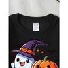 Girls' Halloween Long-Sleeve Sweatshirt, Round-Neck Fun Print Casual Top, Kids' Autumn Clothing, Suitable for Trick-Or-Treat Parties And Halloween