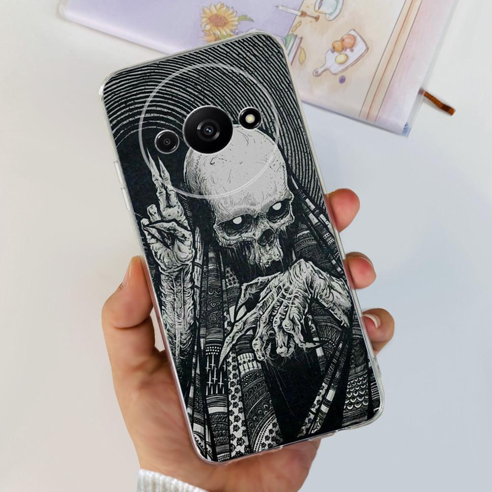 For Xiaomi Redmi A3 4G Case Fashion Girl Cartoon Print Soft Silicone Back Cover For Redmi A3 6.71" Shockproof Phone Case Funda