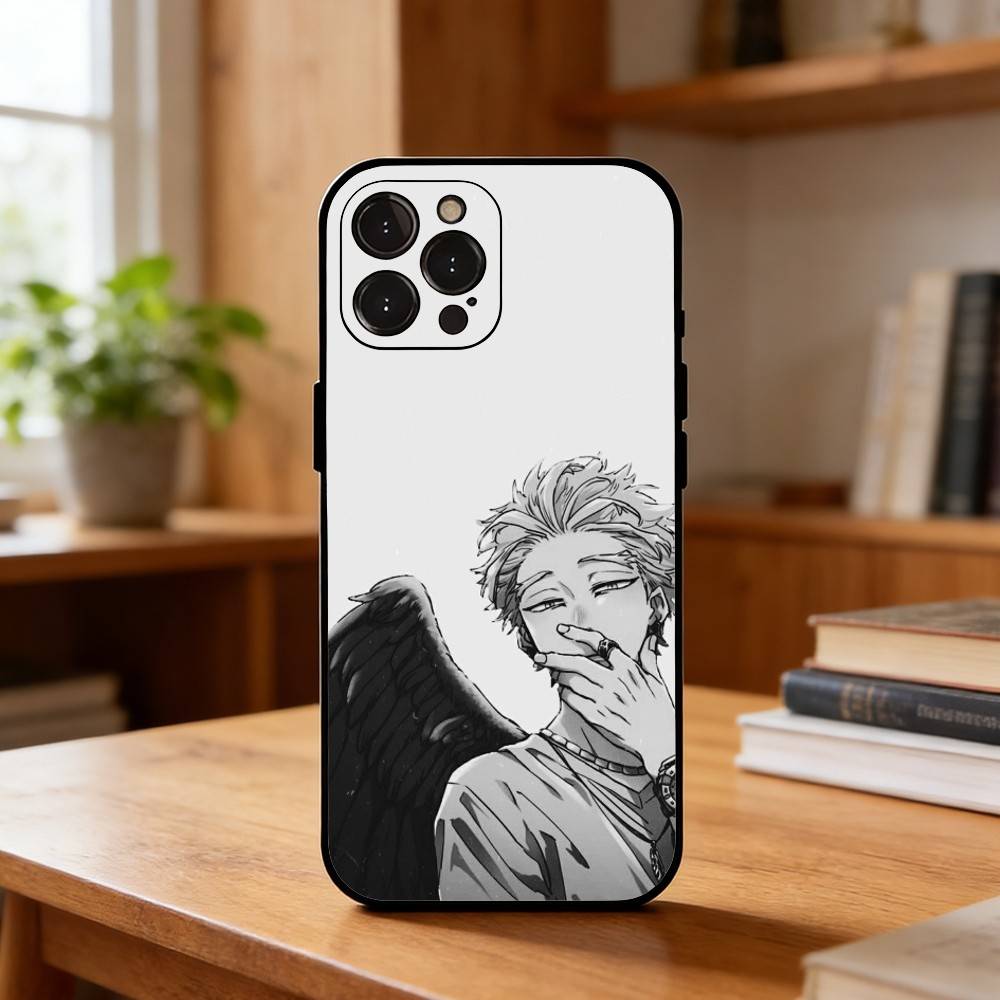 Anime MHA Hawks BNHA Phone Case For iPhone17,16,15,14,13,12,Plus,Pro Max, 5G Others Soft Black Cover