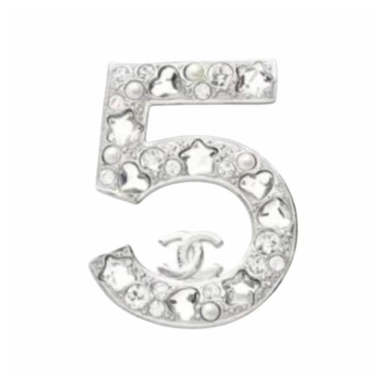 

CHANEL [25P Spring and Summer] Digital Design - Brooch, Unisex Couple Style, Silver срібний