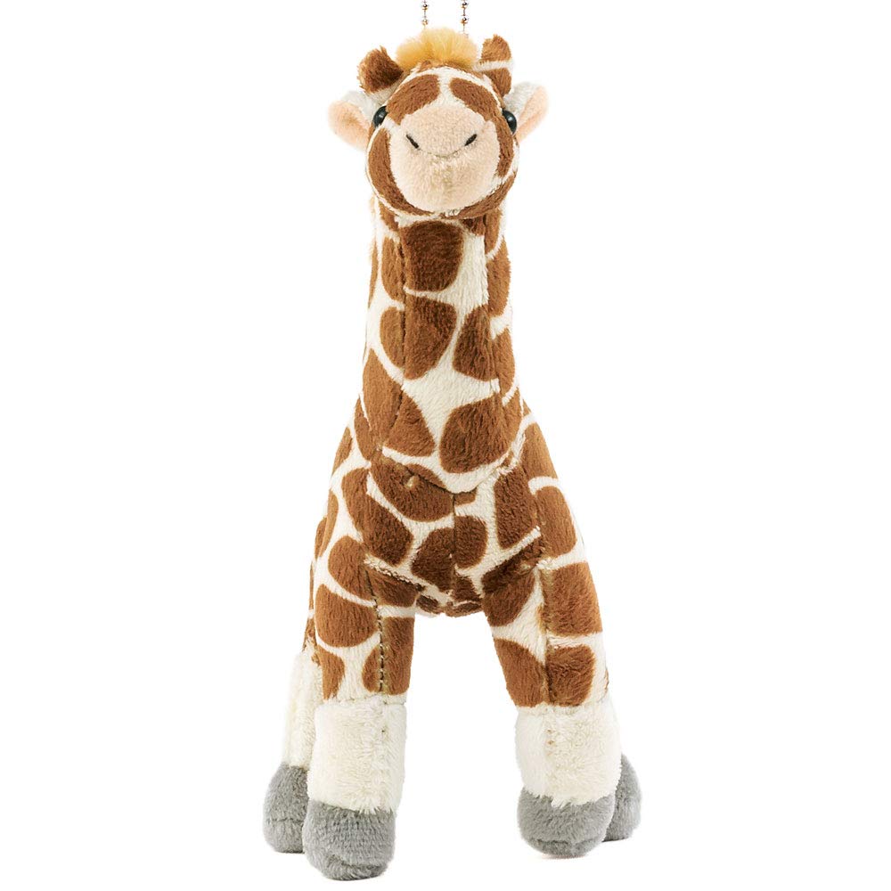 COLORATA Giraffe Plush Mascot Wild Animal with Cute Animal Keychain Doll Gift Christmas Present (Realistic Chain) (Twice Tested) /