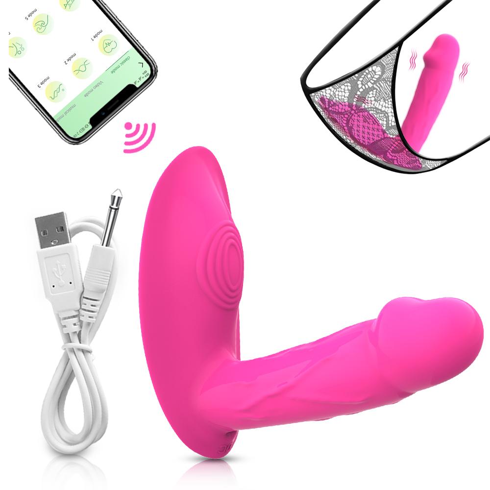 Beginner Mini Dildo Vibrator APP Controlled Panties Wearable Clitoral Massage Stimulator Female Orgasm Masturbator Adult Sex Toy
