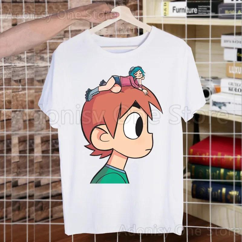Scott Pilgrim Men's Casual Printing Men's T-shirt High-fashioned Short-sleeved T-shirt Men Shirt T Shirt