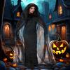 Halloween Gaskappe med hette Voksen Full lengde Gjennomsiktig Nett Hettekappe Halloween Heks Cosplay Kostyme for Renessanse Middelalderfest