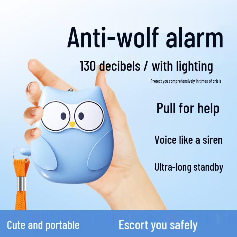 Portable Personal Safety Alarm with LED Light
