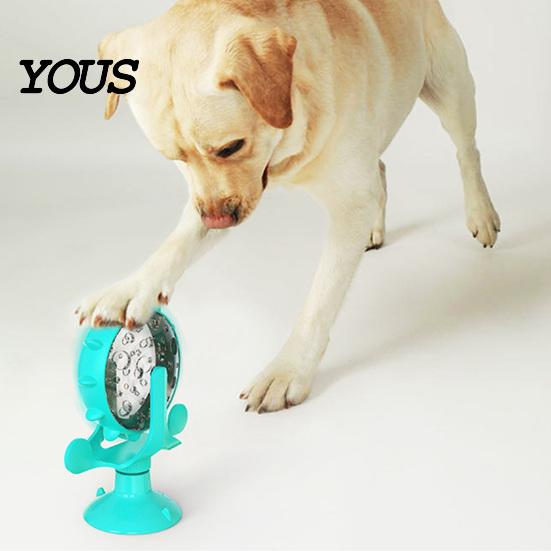 Rotating Cat Food Dispenser Windmill Treat Dispenser, Interactive Toy, Suction Fun Feeder Cup Puzzle for Indoor Cats Solo Play, Mental
