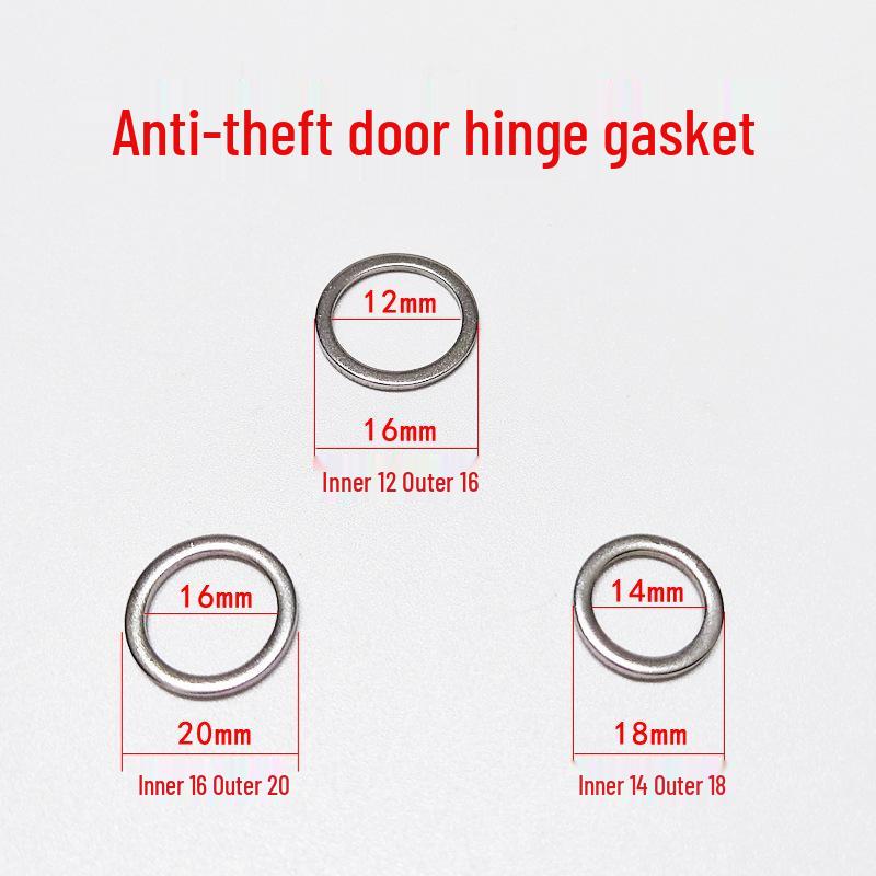 

M12 Anti-theft Aluminum Door Hinge Spacer Kit with Stainless Steel Washers