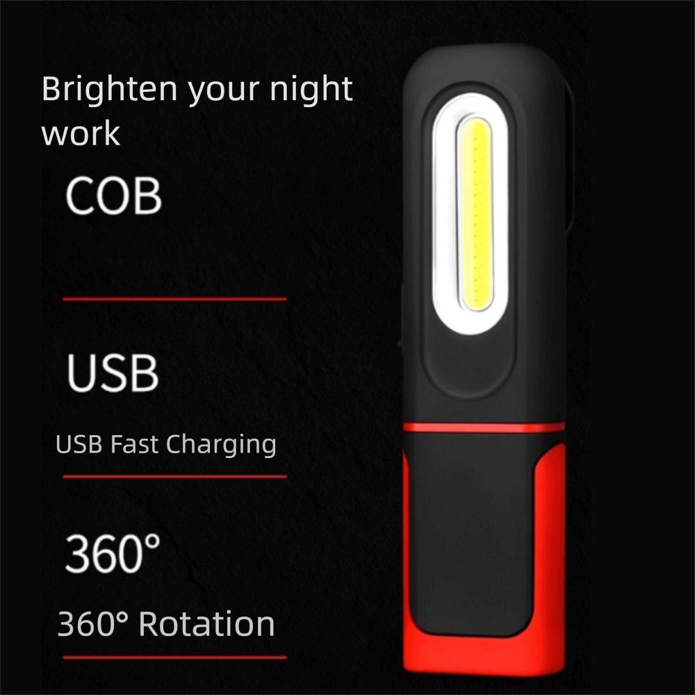 USB Rechargeable Magnetic Work Light 360° Rotation Emergency Lamp  Outdoor Adventures