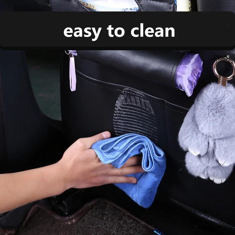 Förvaringsväska för baksätet Universal PU-läder Multifunktionell Förvaringslåda Stuvning Organisering Ficka Autostyling