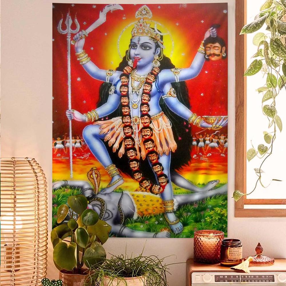 

Modern Hindu God Hanging Bohemian Tapestry Bohemian Wall Tapestries Mandala Kawaii Room Decor 74x94cm(29x37in)