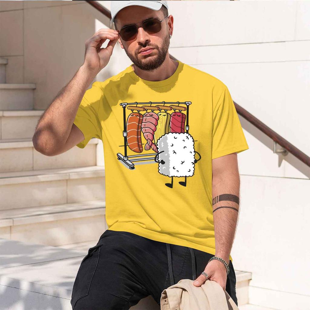 Sushi Warobe T Shirt Wounisex Unisex Funny High Quty Tshirt Grh T Shirts Loose Shortsve Pritned Tshirt Unisex Tops 2026 New Model Unisexs