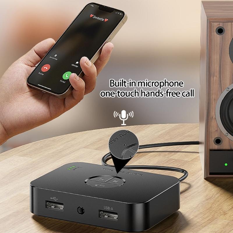 Wireless Bluetooth-compatible 6.0 Auditory Adapter Supports Two Devices Simultaneously And USB Music Playback