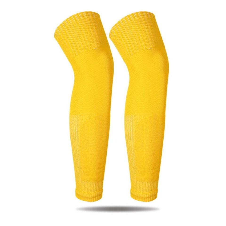 

Loogdeel 1 Pair Adult Football Calf Muscles Socks Over-The-Knee Soccer Leggings Socks Breathable Sports Knee Pads Leg Cover Joint Knee жёлтый