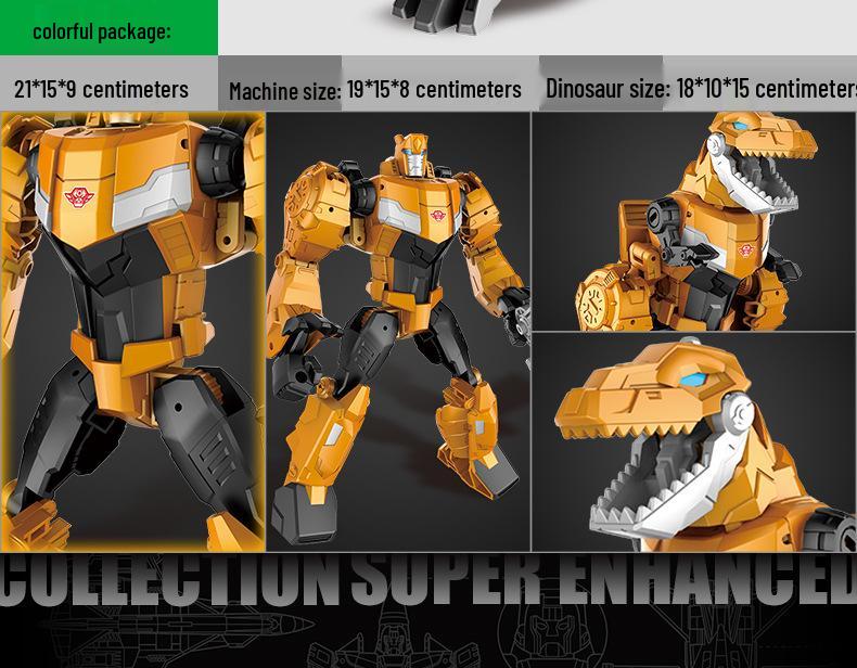 Transforming Triceratops Robot: Toy Tyrannosaurus Rex with Weapons