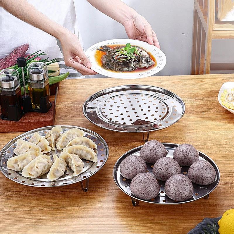 Stainless Steel Separated Steaming Rack Thickened Sturdy Durable Multifunctional Detachable Steamers Household Kitchen Tool