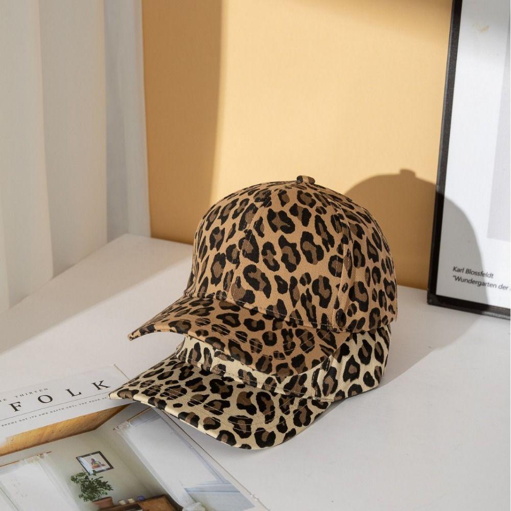 Leopard Print Baseball Cap Adjustable Long Brim Visors Casual Baseball Visor Hat  Outdoor