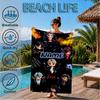 Custom Name K-pop BTS Artwork Characters Beach Towel Microfiber Beach Towel, Lightweight and Quick-Dry, for Summer Travel, Swimming Pool Gift