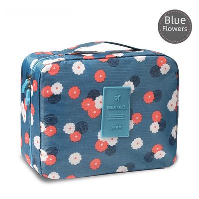 Hot-Selling Floral Square Cosmetic Bag: Large Capacity, Waterproof Toiletry Bag for Travel