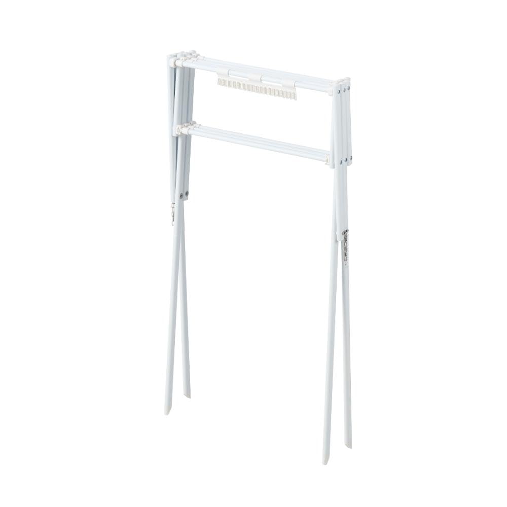 LIV PLUS NY-325 Quick Lock Clothes Drying Rack, Towel Rack, Extendable and Foldable, Compact, for Indoor Drying, White