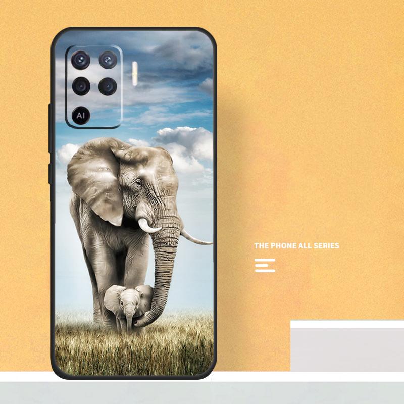 Elephant Baby Nature For OPPO A96 A76 A16 A54 A74 A94 A98 A78 A58 A5 A9 A52 A72 A53S A54S A15 A17 A57 A77 Case