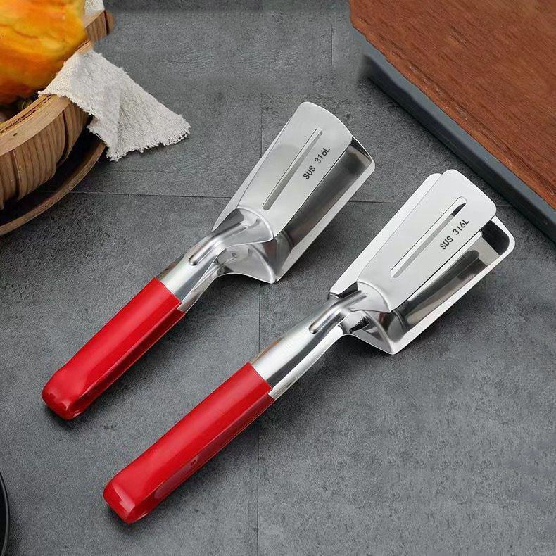 

Недавно обновленный зажим для сковороды для рыбы из нержавеющей стали 316L для жарки стейка, блинов и оладий, незаменимый зажим для кухни и домашнего использования 2pcssize