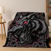 Viking WarriorSymbol Valknut Nordic Valhalla Flannel Blanket Soft Warm Throw Blanket for Bedroom Living Room Bed Travel Camping
