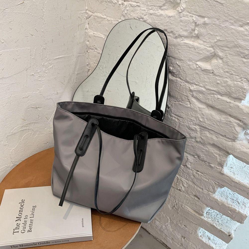 Large Capacity Shoulder Bag Oxford Cloth Handbags Ins Make Up Bag  Girls