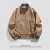 Men's Retro Versatile Stand Collar PU Leather Jacket - Casual and Wear-resistant for Spring and Autumn