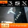 Car Sticker Tesla For Tesla Model Y 3 S X Car Door LED Logo Projector Puddle Lights HD Welcome Light 3D Laser Ghost Shadow Light