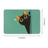 Curious Black Cat Fashionable Style Door Mat Machine Washable for Bathroom Bedroom Living Room Entrance