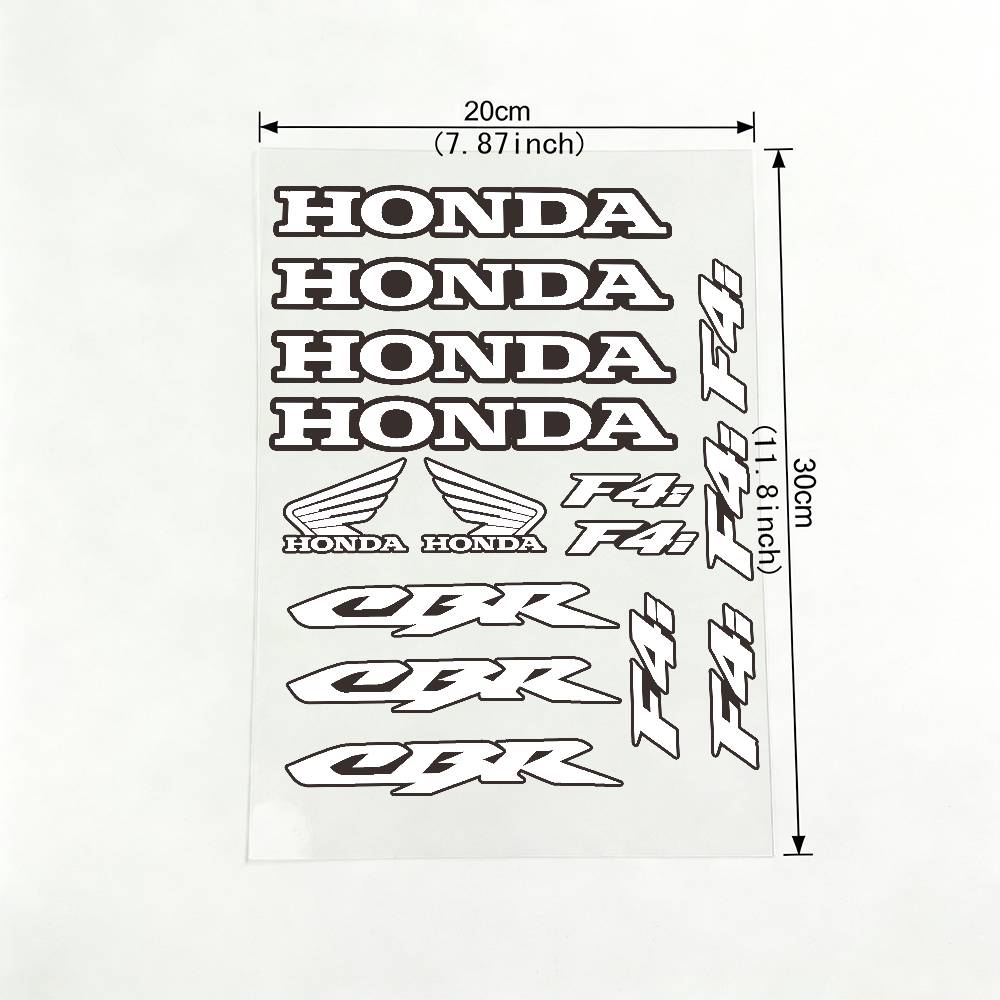 

For HONDA CBR F4i 18 colors Motorcycle Reflective Stickers Waterproof Decals for Helmet Scooter Fuel Tank Toolbox Racing 20x30cm